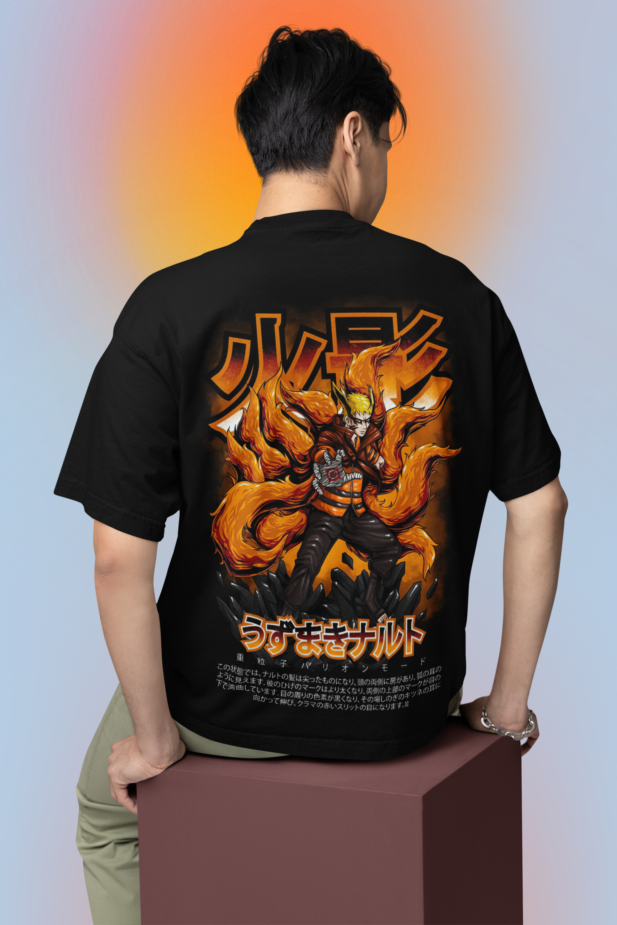 Nine Tail Naruto Fox Oversized Tee
