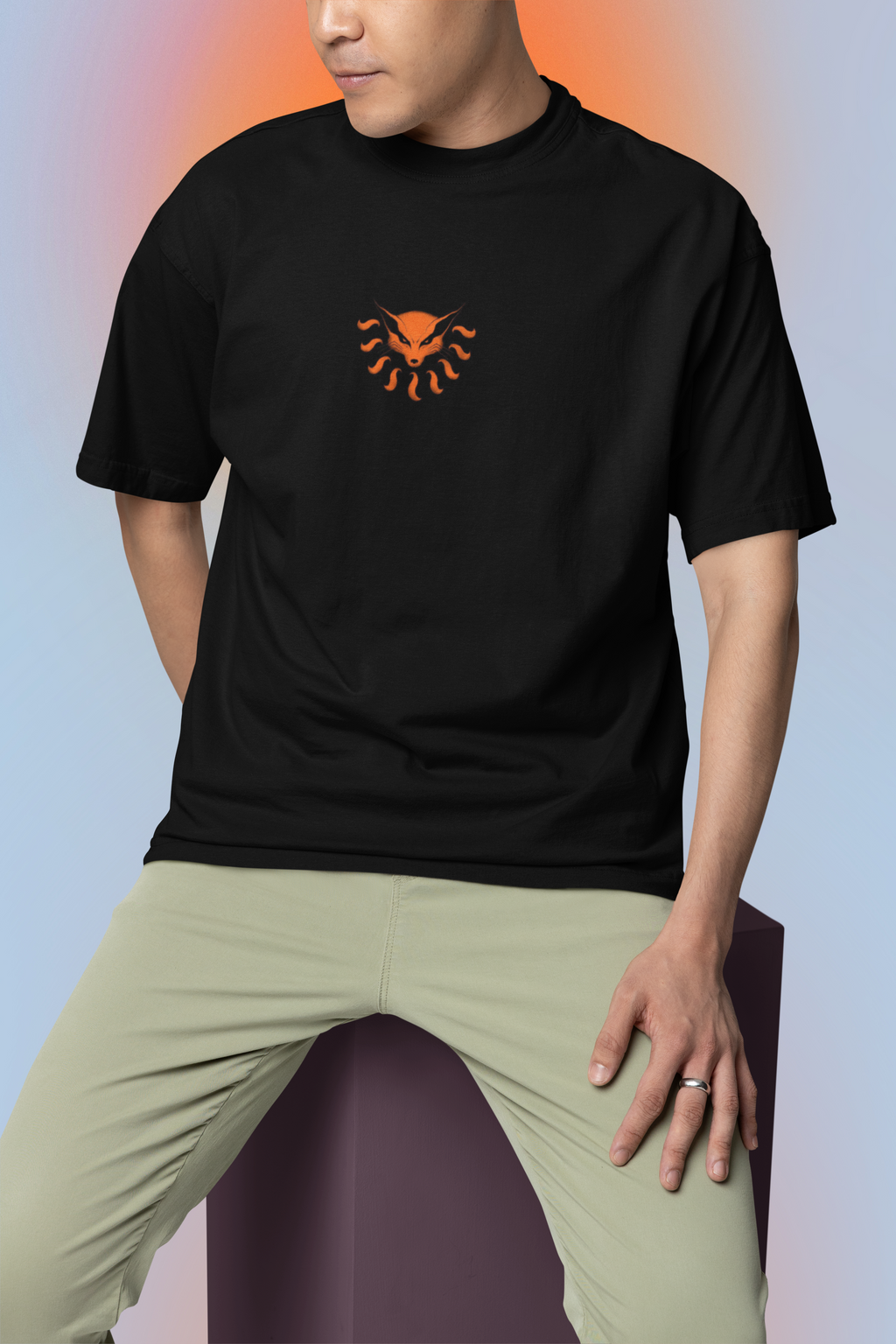 Nine Tail Naruto Fox Oversized Tee