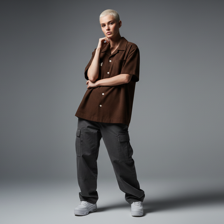 Brown Unisex Driponn Box Shirt