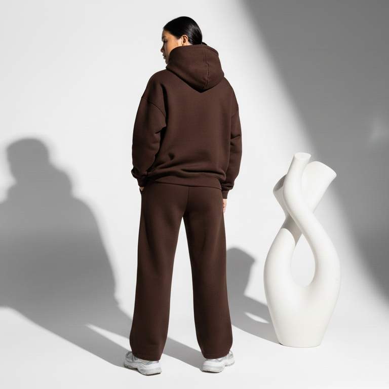 Brown Driponn Unisex Hoodie Set