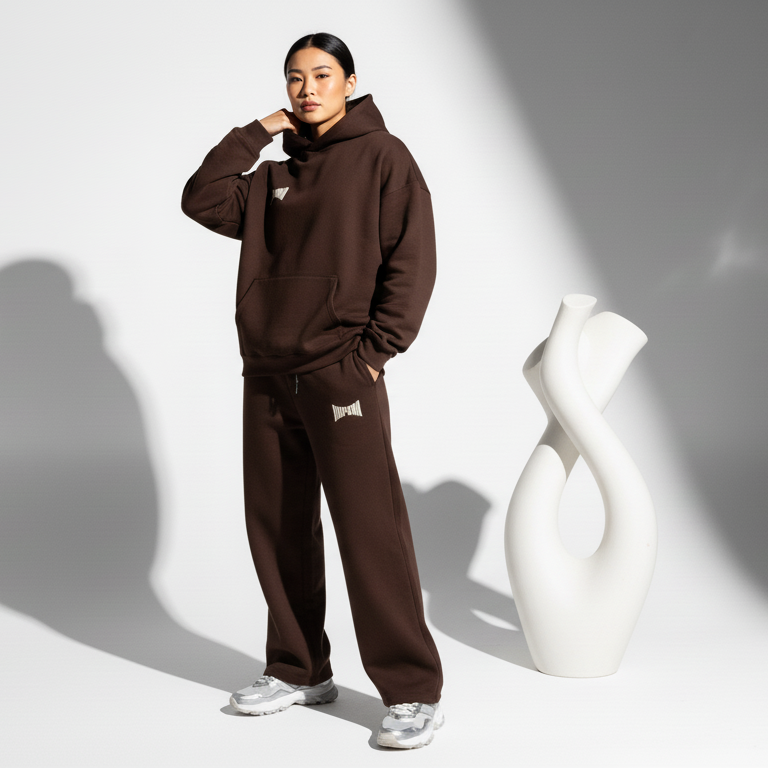 Brown Driponn Unisex Hoodie Set