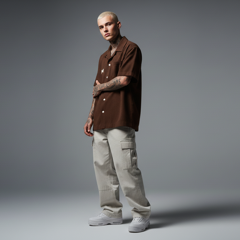 Brown Unisex Driponn Box Shirt