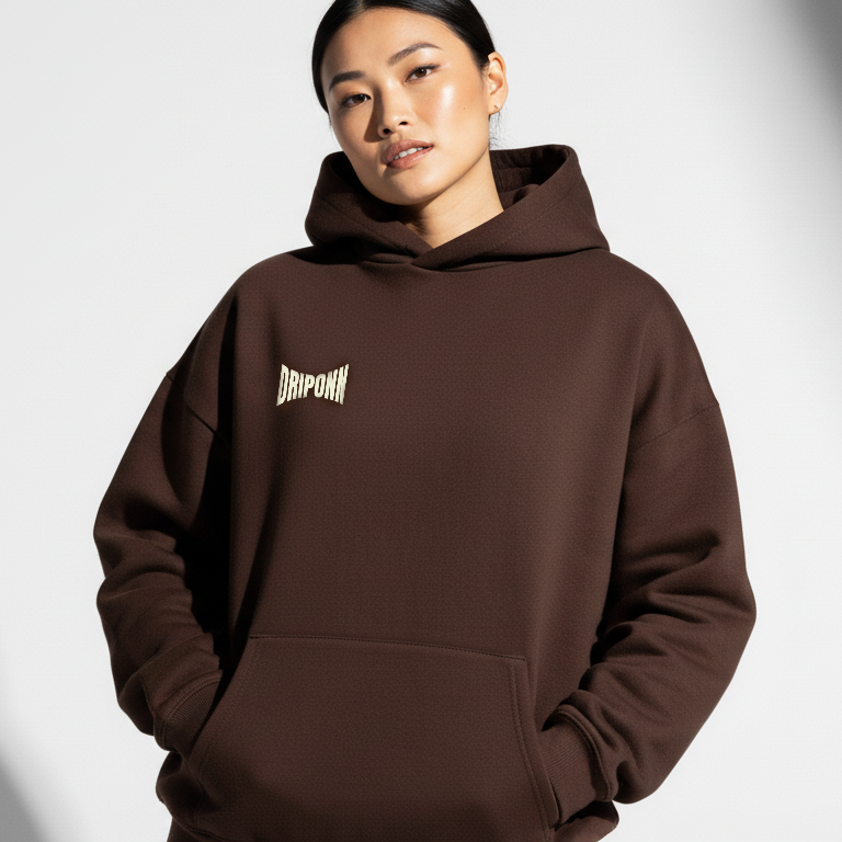 Brown Driponn Unisex Hoodie Set